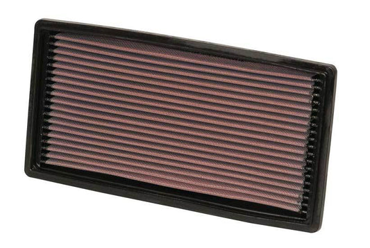K And N Engineering Air Filter Element - Panel - 11.5 x 6 in - 1.125 in Tall - Reusable Cotton - Red - GM / Isuzu - Each