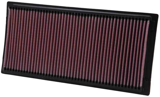 K And N Engineering Air Filter Element - Panel - 13.438 x 6.625 in - 1.125 in Tall - Reusable Cotton - Red - Dodge Ram