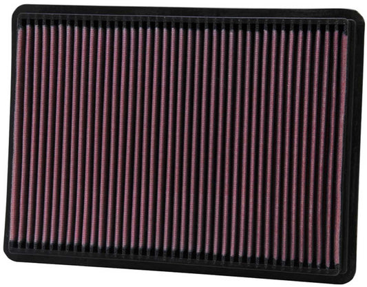 K And N Engineering Air Filter Element - Panel - 11.438 x 8.5 in - 1.125 in Tall - Reusable Cotton - Red - Various