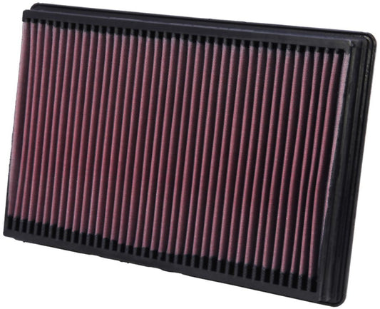 K And N Engineering Air Filter Element - Panel - 13.75 x 9.313 in - 1.563 in Tall - Reusable Cotton - Red - Dodge Ram