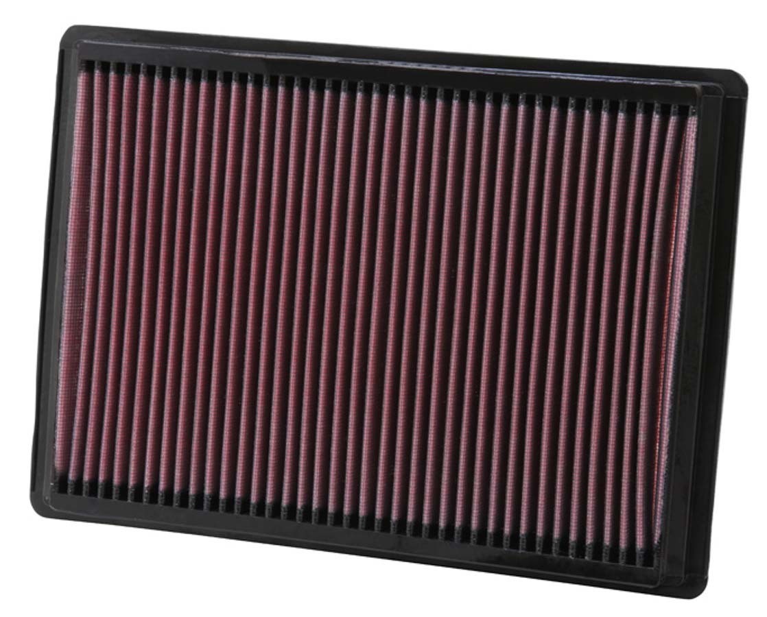 K And N Engineering Air Filter Element - Panel - 11.438 x 8.313 in - 1.063 in Tall - Reusable Cotton - Red - Mopar