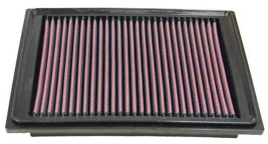K And N Engineering Air Filter Element - Panel - 9.375 x 7.063 in - 0.938 in Tall - Reusable Cotton - Red - 2 Required
