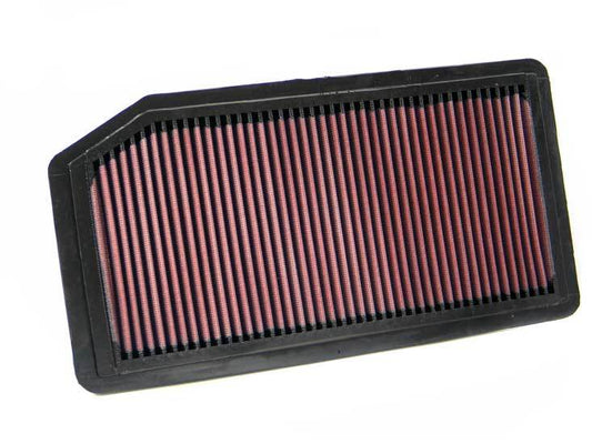 K And N Engineering Air Filter Element - Panel - 13.25 x 6.875 in - 0.875 in Tall - Reusable Cotton - Red - Honda