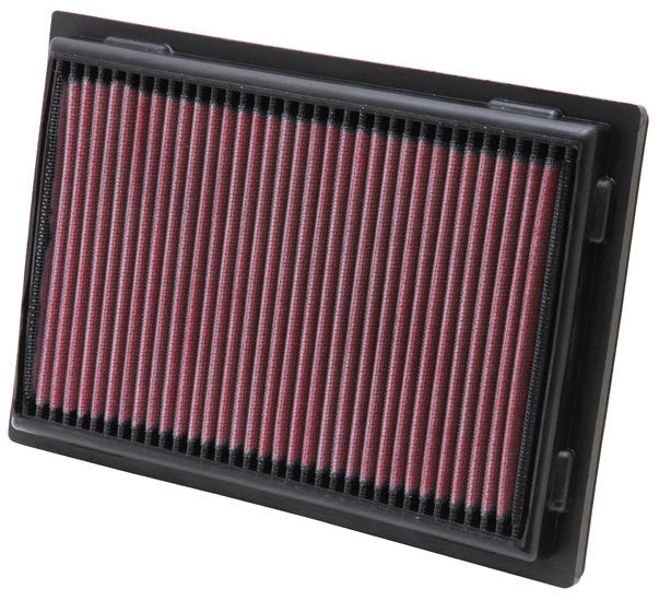 K And N Engineering Air Filter Element - Panel - 10.5 x 7.188 in - 1.125 in Tall - Reusable Cotton - Red - Toyota /