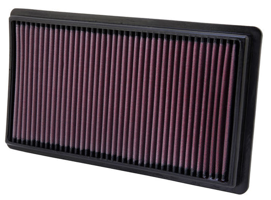 K And N Engineering Air Filter Element - Panel - 12 x 6.75 in - 0.938 in Tall - Reusable Cotton - Red - Various