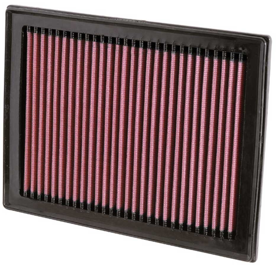 K And N Engineering Air Filter Element - Panel - 8.813 x 6.625 in - 1 in Tall - Reusable Cotton - Red - Various