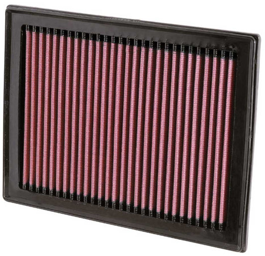 K And N Engineering Air Filter Element - Panel - 8.813 x 6.625 in - 1 in Tall - Reusable Cotton - Red - Various