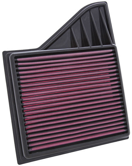 K And N Engineering Air Filter Element - Panel - 12.25 x 9.625 in - 1.25 in Tall - Reusable Cotton - Red - Ford