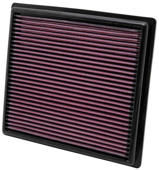 K And N Engineering Air Filter Element - Panel - 9.625 x 8.75 in - 1.125 in Tall - Reusable Cotton - Red - Toyota /