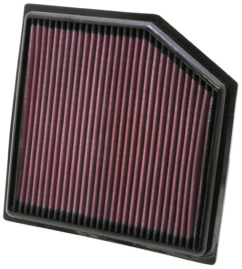 K And N Engineering Air Filter Element - Panel - 9.188 x 9 in - 1 in Tall - Reusable Cotton - Red - Lexus Passenger