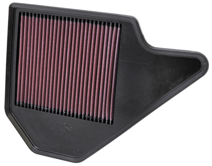 K And N Engineering Air Filter Element - Panel - 12 x 9.75 in - 1.188 in Tall - Reusable Cotton - Red - Chrysler Mini
