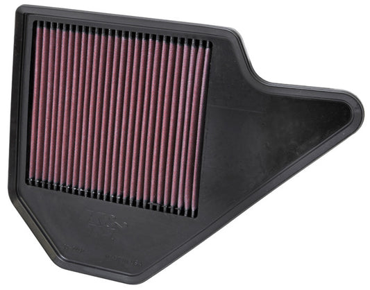 K And N Engineering Air Filter Element - Panel - 12 x 9.75 in - 1.188 in Tall - Reusable Cotton - Red - Chrysler Mini