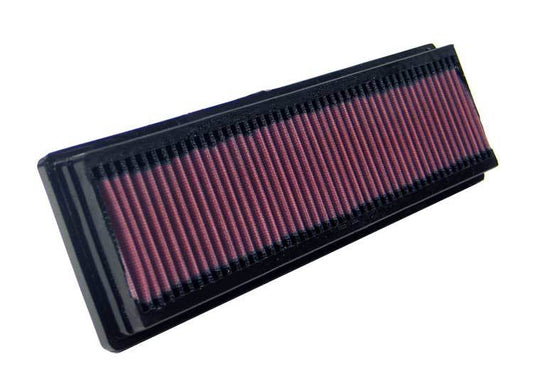 K And N Engineering Air Filter Element - Panel - 13 x 4 in - 1.125 in Tall - Reusable Cotton - Red - Peugeot 2003-2014