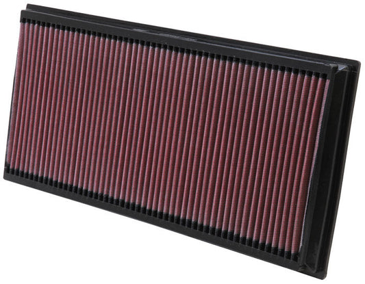 K And N Engineering Air Filter Element - Panel - 15.25 in x 7.313 in - 1.188 in Tall - Reusable Cotton - Red - Audi /