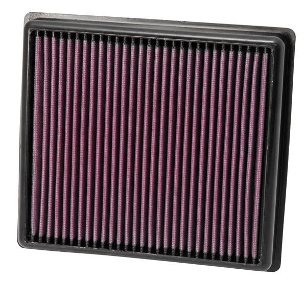 K And N Engineering Air Filter Element - Panel - 8.938 x 8 in - 1.25 in Tall - Reusable Cotton - Red - Various BMW