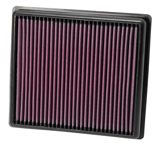 K And N Engineering Air Filter Element - Panel - 8.938 x 8 in - 1.25 in Tall - Reusable Cotton - Red - Various BMW