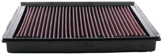 K And N Engineering Air Filter Element - Panel - 12.688 x 9.438 in - 1.5 in Tall - Reusable Cotton - Red - Various
