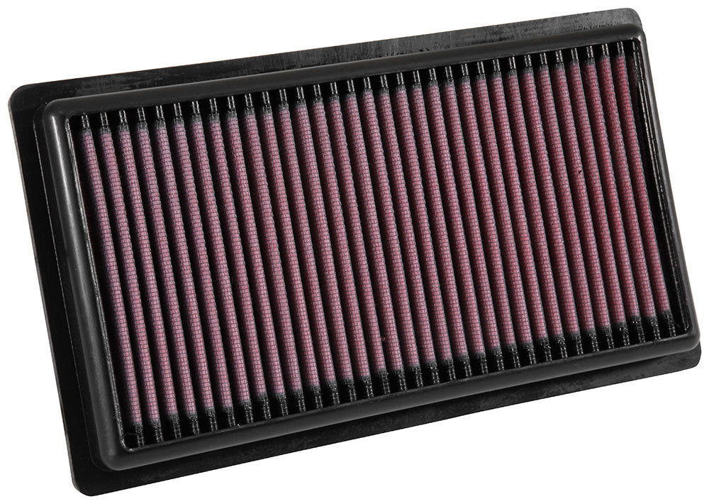 K And N Engineering Air Filter Element - Panel - 10.563 x 6 in - 1.125 in Tall - Reusable Cotton - Red - Various Lexus