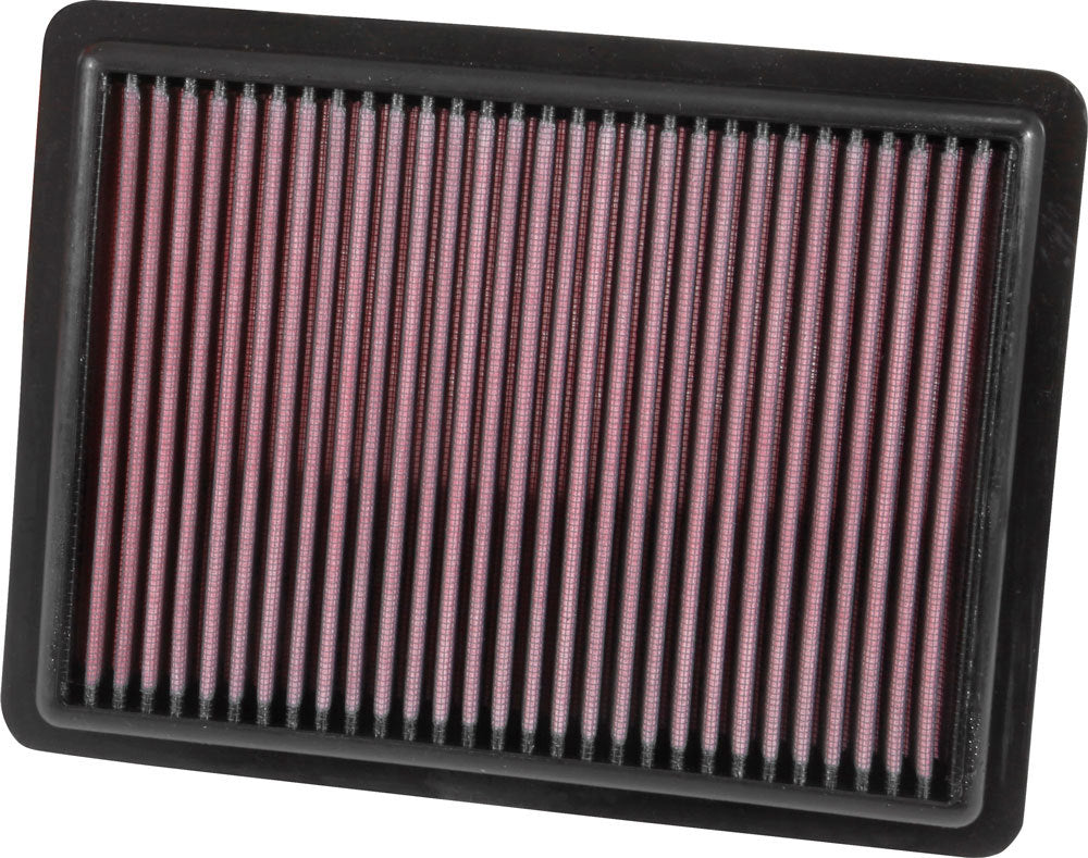 K And N Engineering Air Filter Element - Panel - 10.313 x 7.938 in - 0.938 in Tall - Reusable Cotton - Red - Various