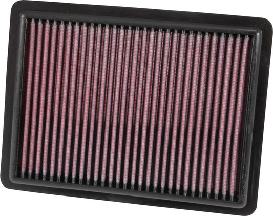 K And N Engineering Air Filter Element - Panel - 10.313 x 7.938 in - 0.938 in Tall - Reusable Cotton - Red - Various
