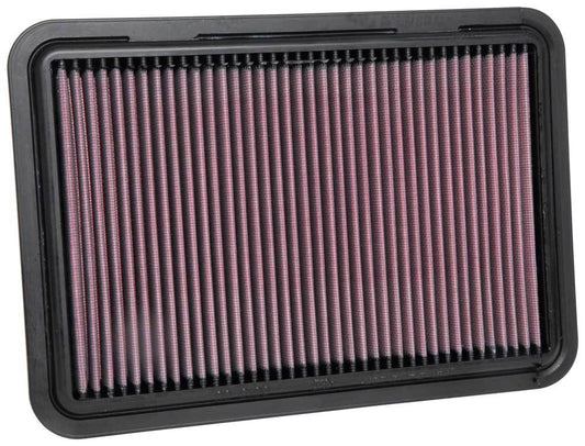 K And N Engineering Air Filter Element - Panel - 12.063 x 8.344 in - 1 in Tall - Reusable Cotton - Red - Suzuki Swift
