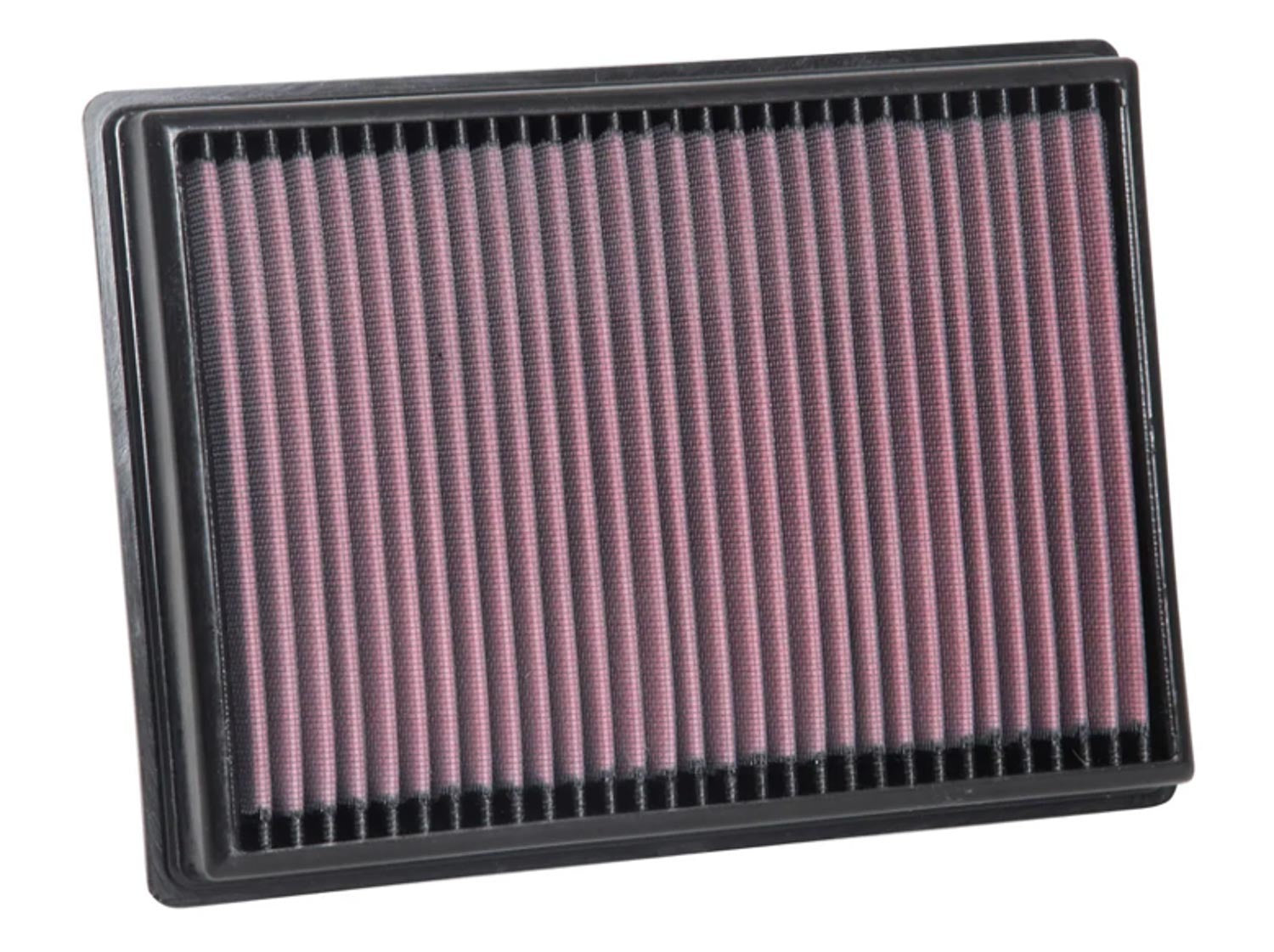 K And N Engineering Air Filter Element - Panel - 10.563 x 8.063 in - 1.625 in Tall - Reusable Cotton - Red - Ford
