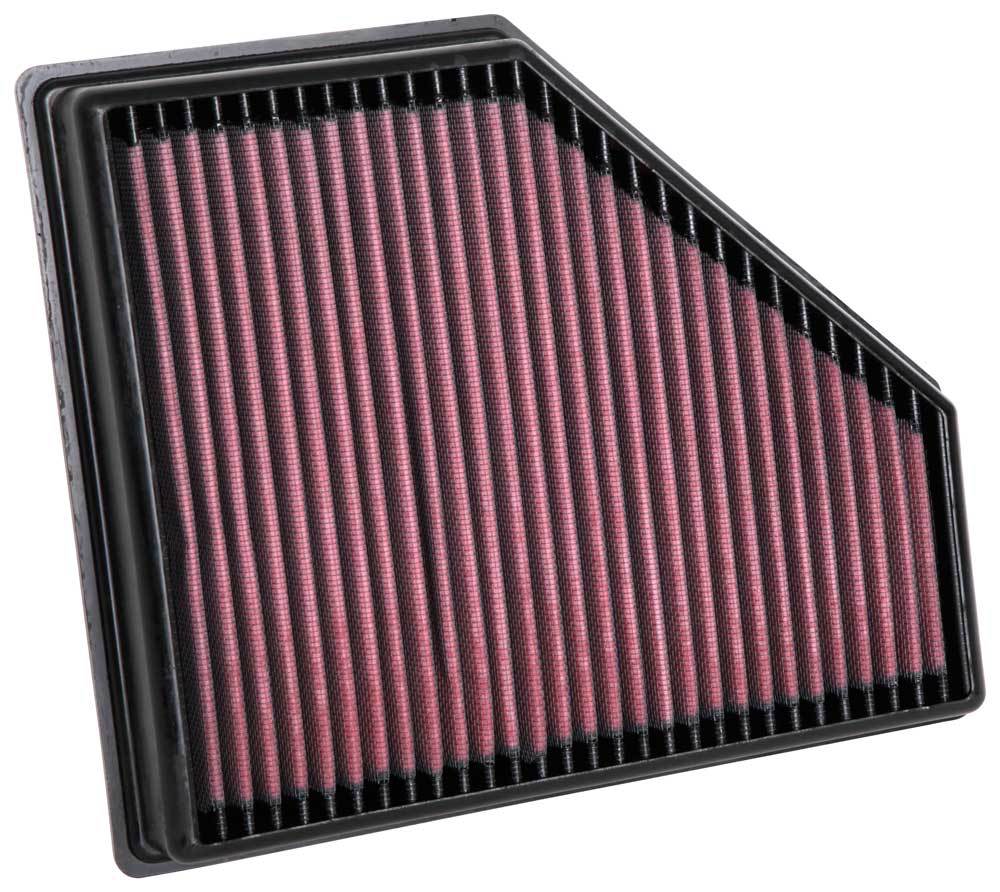 K And N Engineering Air Filter Element - Panel - 10.688 x 9.156 in - 1.625 in Tall - Reusable Cotton - Red - Various