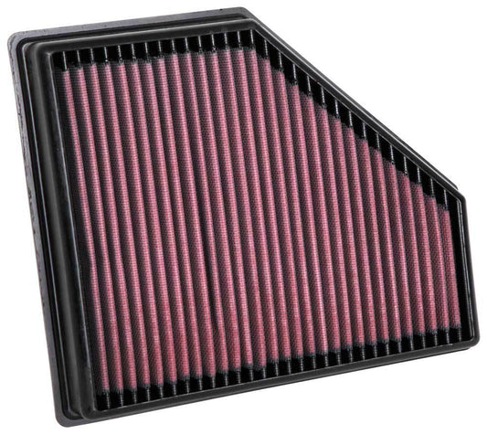 K And N Engineering Air Filter Element - Panel - 10.688 x 9.156 in - 1.625 in Tall - Reusable Cotton - Red - Various