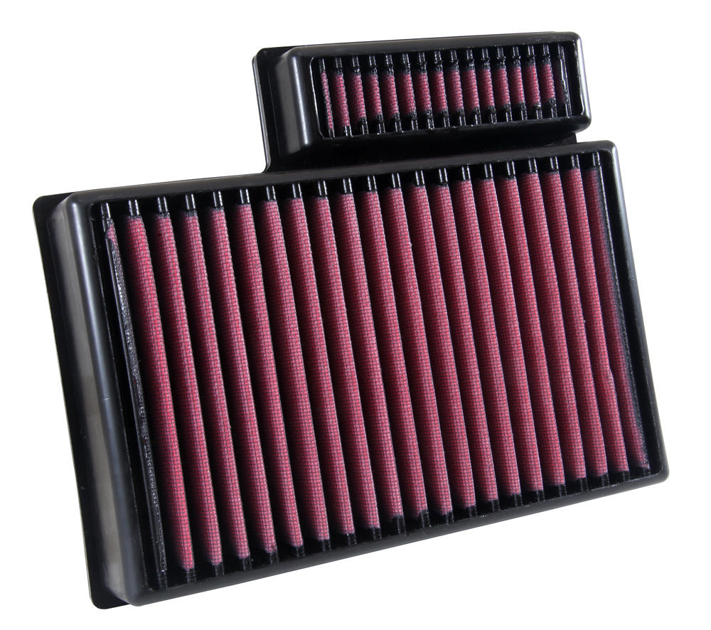 K And N Engineering Air Filter Element - Panel - 10.875 x 9.375 in - 2.375 in Tall - Reusable Cotton - Red - Ford