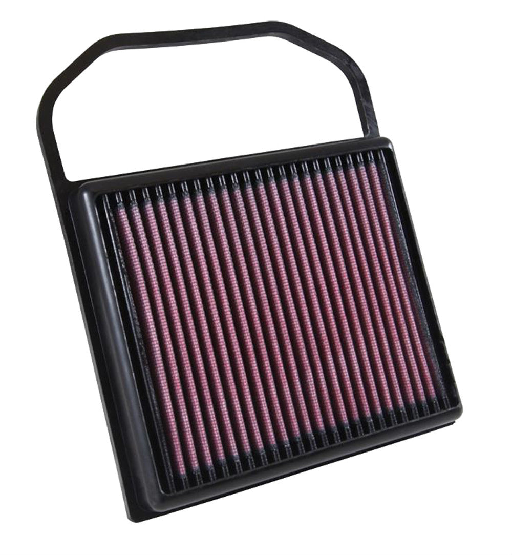K And N Engineering Air Filter Element - Panel - 9.250 x 7.375 in - 1.125 in Tall - Reusable Cotton - Red -