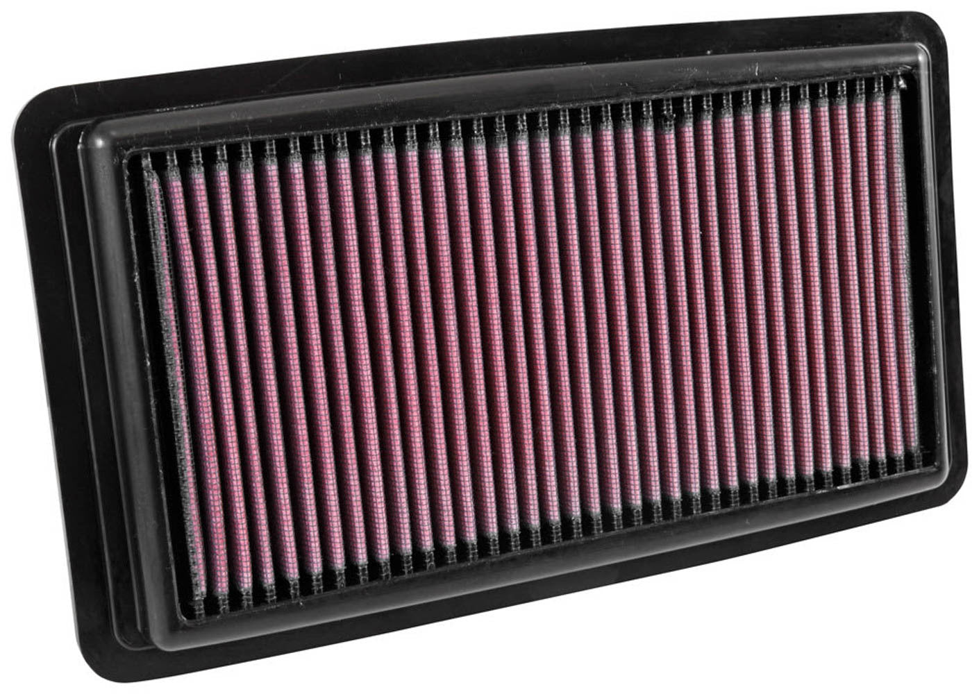 K And N Engineering Air Filter Element - Panel - 11-19/32 in x 6-19/32 in - 1 in Tall - Reusable Cotton - Red - Acura