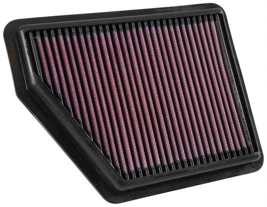 K And N Engineering Air Filter Element - Panel - 9.281 x 7.219 in - 1.063 in Tall - Reusable Cotton - Red - Honda