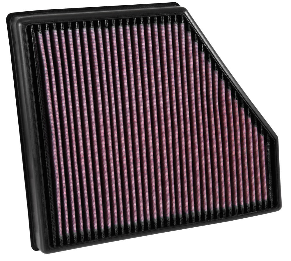 K And N Engineering Air Filter Element - Panel - 11.875 x 10.25 in - 1.625 in Tall - Reusable Cotton - Red - SS -