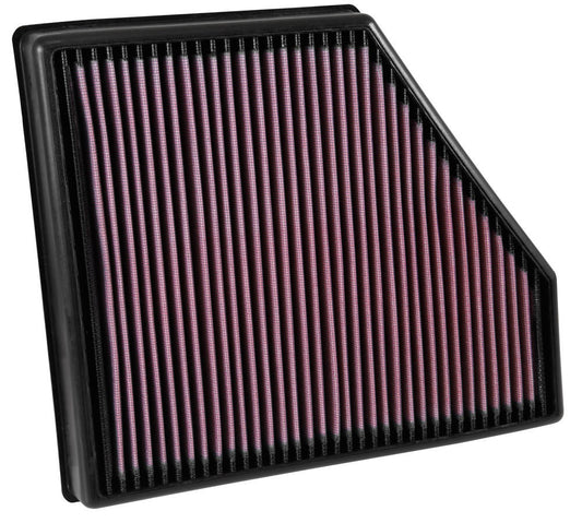 K And N Engineering Air Filter Element - Panel - 11.875 x 10.25 in - 1.625 in Tall - Reusable Cotton - Red - SS -