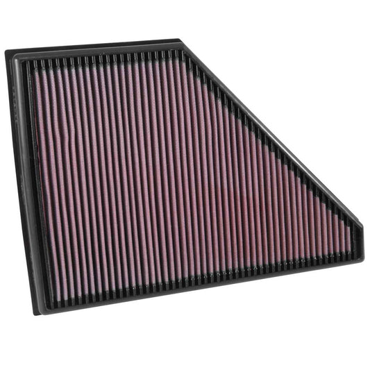 K And N Engineering Air Filter Element - Panel - 14.125 x 10.156 in - 1.219 in Tall - Reusable Cotton - Red - GM