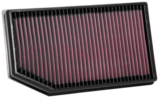 K And N Engineering Air Filter Element - Panel - 12.063 x 7.063 in - 1.625 in Tall - Reusable Cotton - Red - Jeep