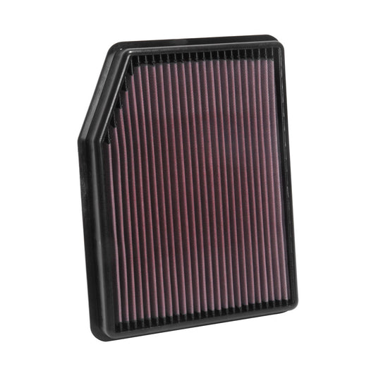 K And N Engineering Air Filter Element - Panel - 12.75 x 9.844 in - 1.594 in Tall - Reusable Cotton - Red - 5.3 L - GM