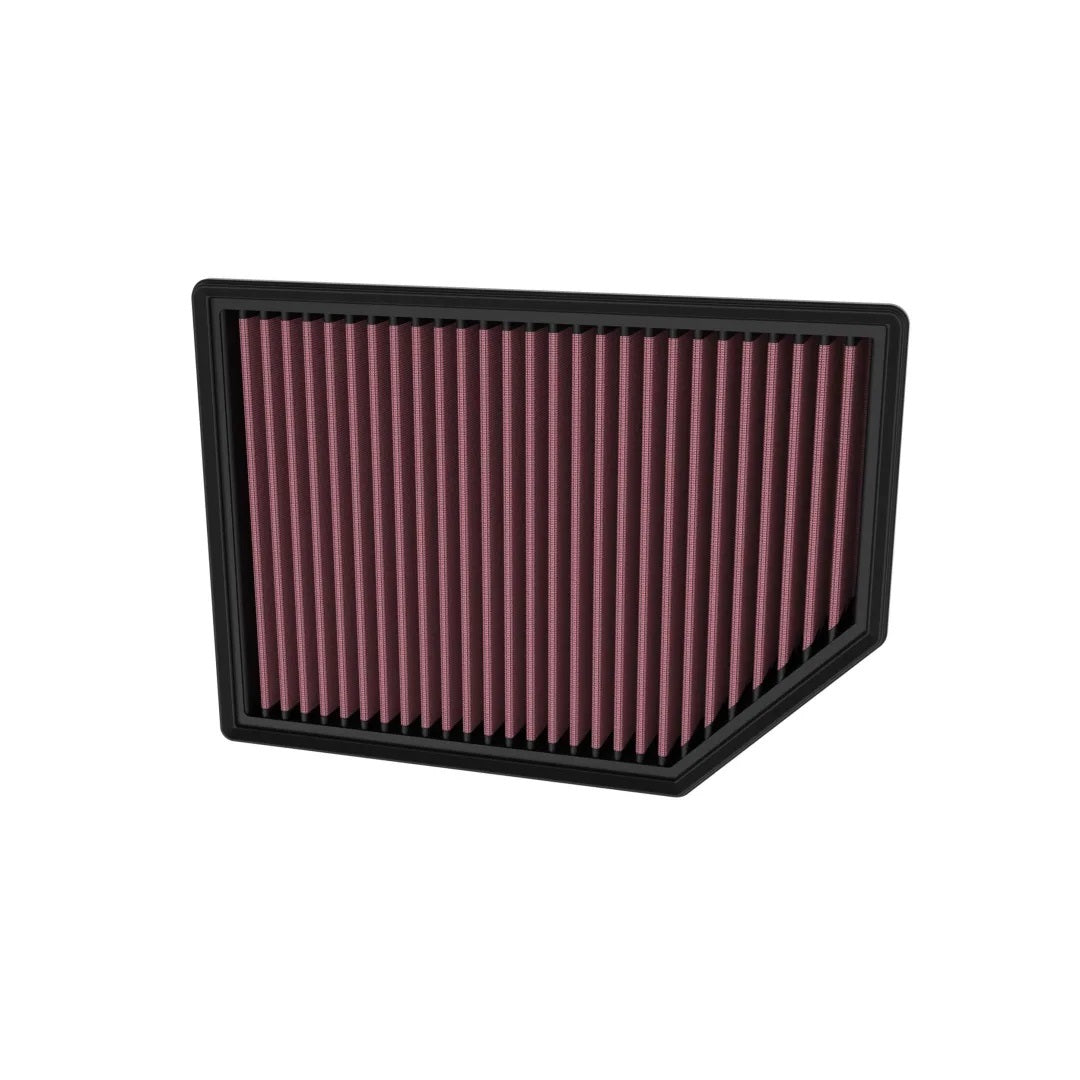 K And N Engineering Air Filter Element - Panel - 13.875 x 9.938 in - 2.313 in Tall - Reusable Cotton - Red - Jeep