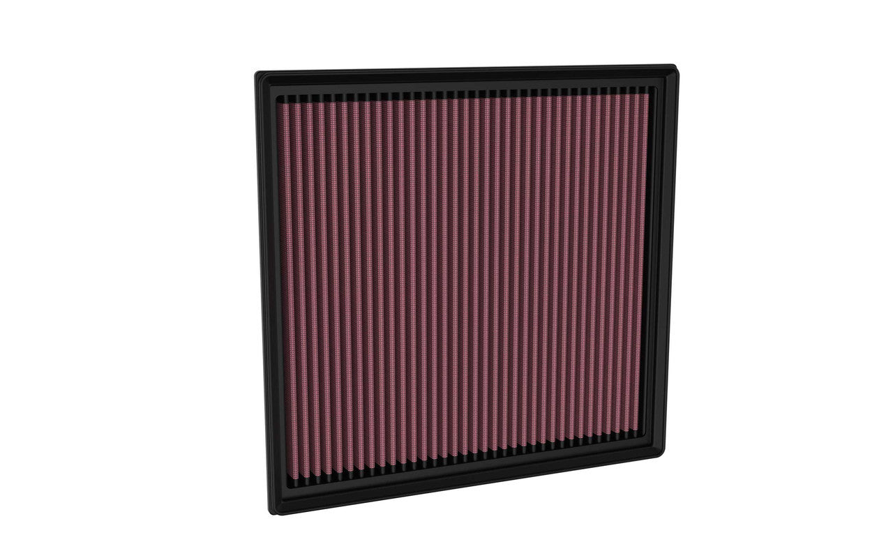 K And N Engineering Air Filter Element - Panel - 10.563 x 10.125 in - 1.188 in in Tall - Reusable Cotton - Red - Ford