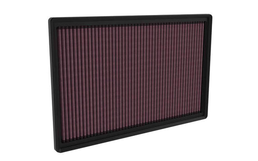 K And N Engineering Air Filter Element - Panel - 14.031 x 9.125 in - 1.125 in Tall - Reusable Cotton - Red - Dodge