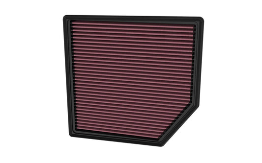 K And N Engineering Air Filter Element - Panel - 11.375 x 10.875 in - 1.5 in in Tall - Reusable Cotton - Red - GM