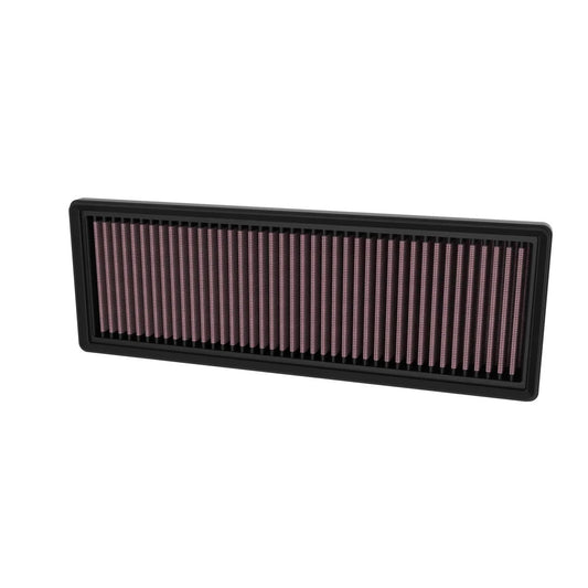 K And N Engineering Air Filter Element - Panel - 14.375 x 5 in - 1.5 in in Tall - Reusable Cotton - Red - Ford