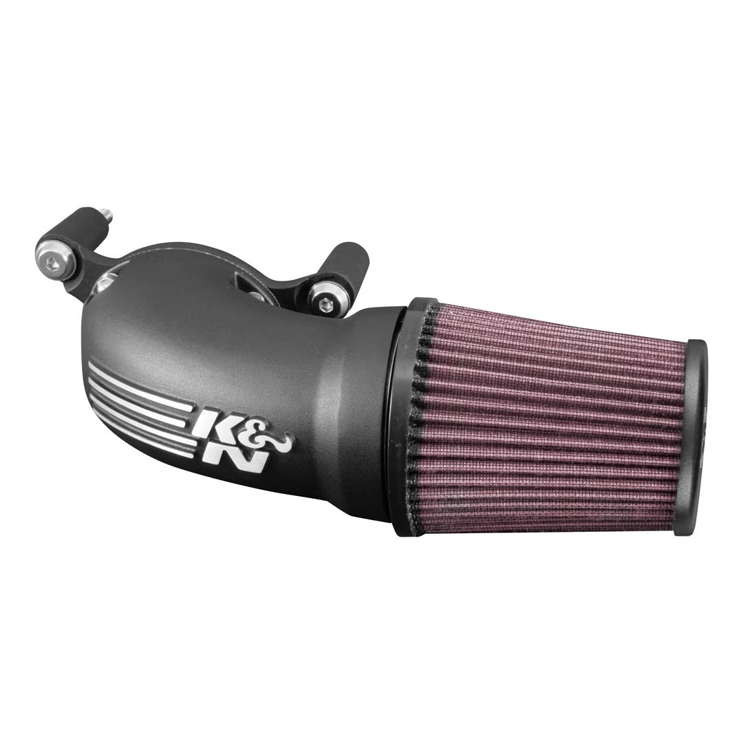 K And N Engineering Air Induction System - Reusable Oiled Filter - Aluminum - Black Powder Coat - Harley Davidson