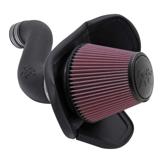 K And N Engineering Air Induction System - 57 Series FIPK - Reusable Oiled Filter - Plastic - Black - Mopar LC-Body /