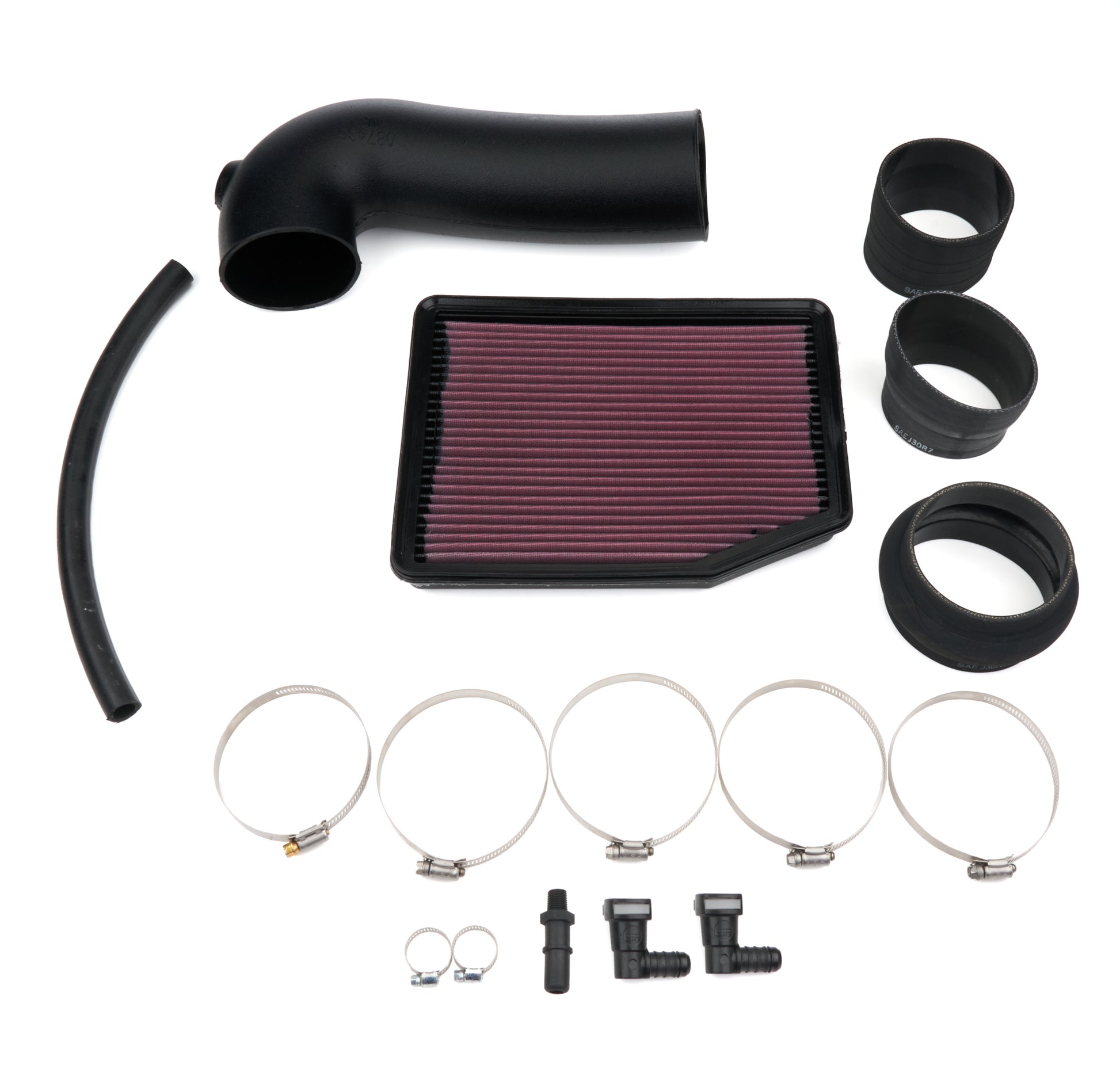 K And N Engineering Air Induction System - 57 Series FIPK - Reusable Oiled Filter - Plastic - Black - GM Fullsize