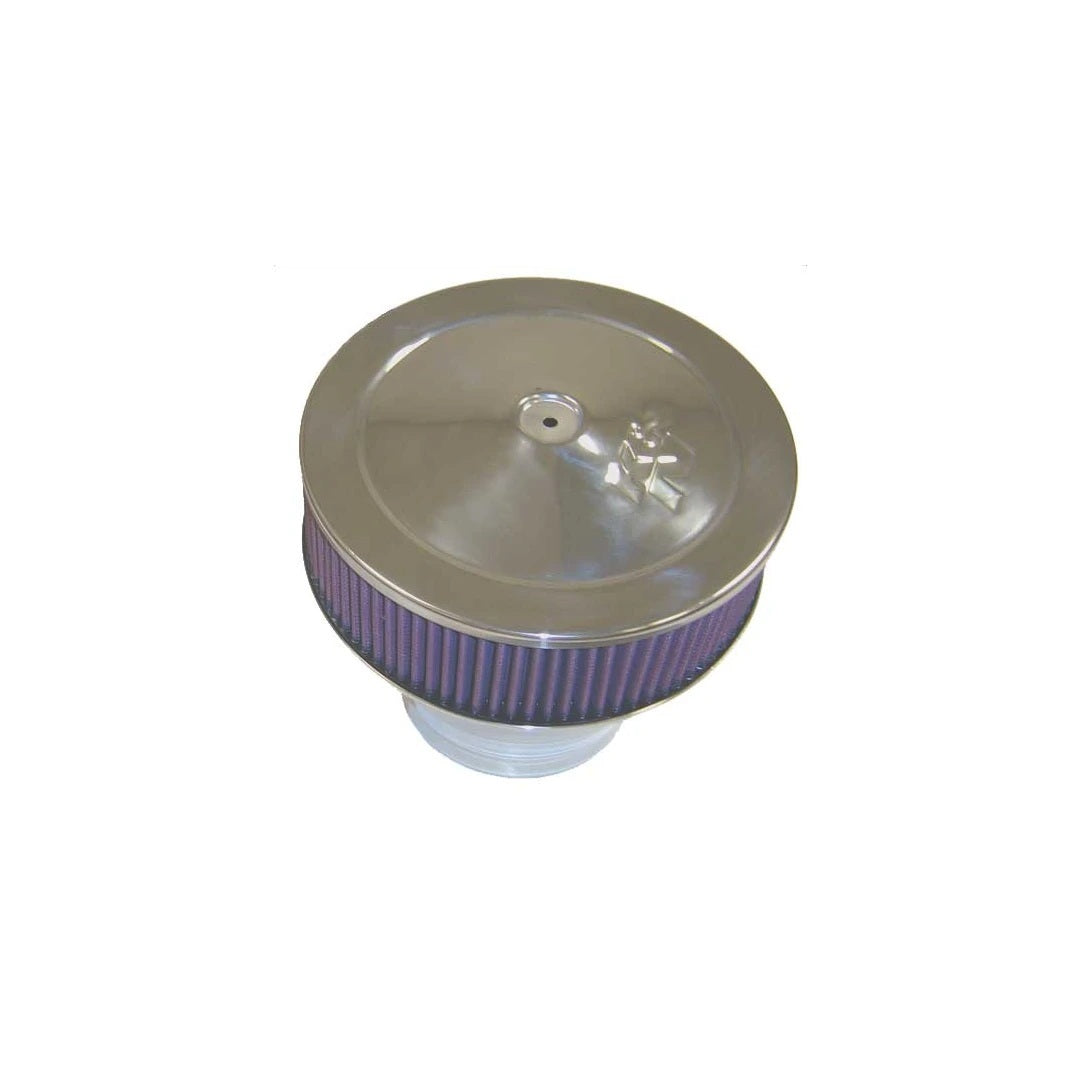 K And N Engineering Air Cleaner Assembly - Custom - Velocity Stack - 9 in Round - 2.875 in Element - 5-1/8 in Carb