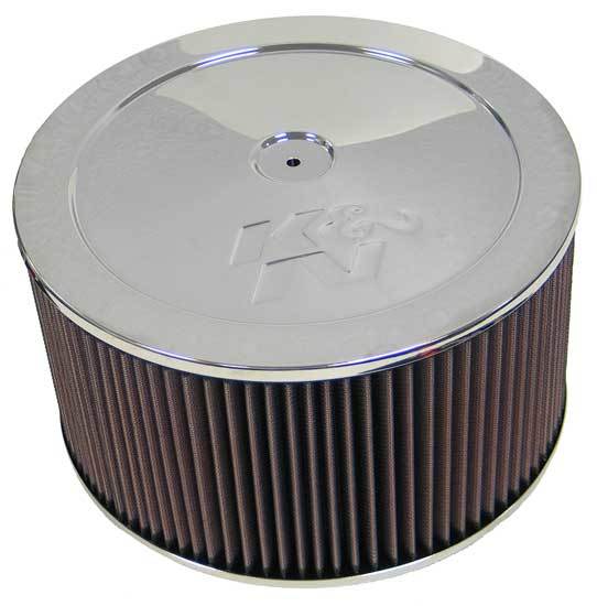 K And N Engineering Air Cleaner Assembly - Custom - 11 in Round - 6 in Element - 5-1/8 in Carb Flange - Raised Base -