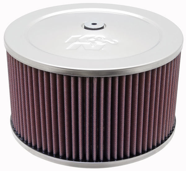 K And N Engineering Air Cleaner Assembly - Custom - 9 in Round - 5 in Element - 5-1/8 in Carb Flange - Raised Base -