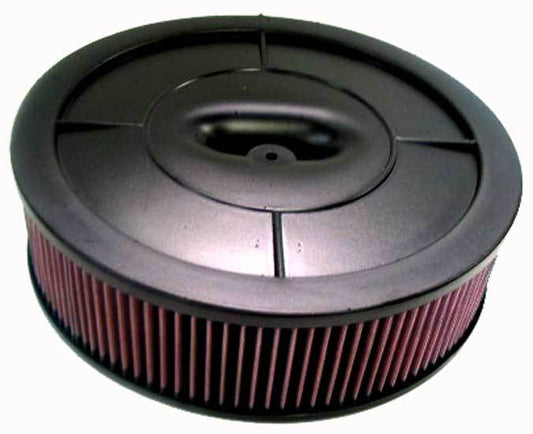 K And N Engineering Air Cleaner Assembly - Flow Control - 14 in Round - 4 in Element - 5-1/8 in Carb Flange - Dropped