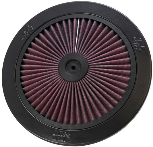 K And N Engineering Air Cleaner Lid - X-Stream Top - 11 in Round - Aluminum - Black Powder Coat - Each